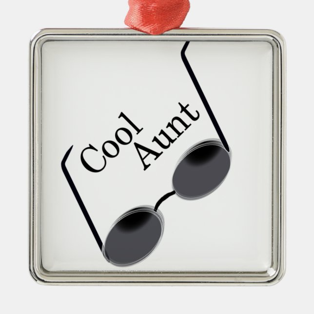 Coole Tante Silbernes Ornament (Vorne)