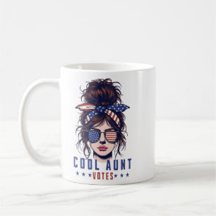Coole Tante wählt Vintage zerzauste Frisur Dame Wa Kaffeetasse