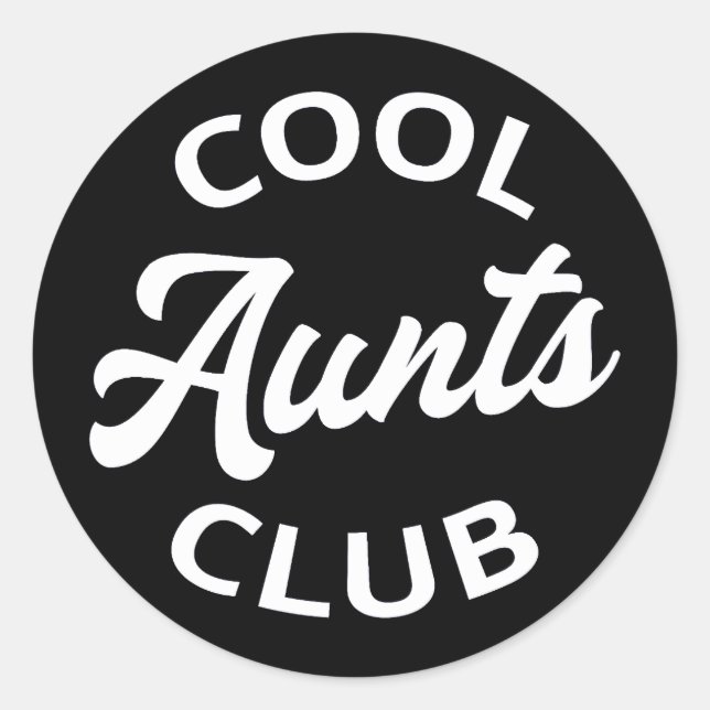 Coole Tanten Club I Runder Aufkleber (Vorderseite)
