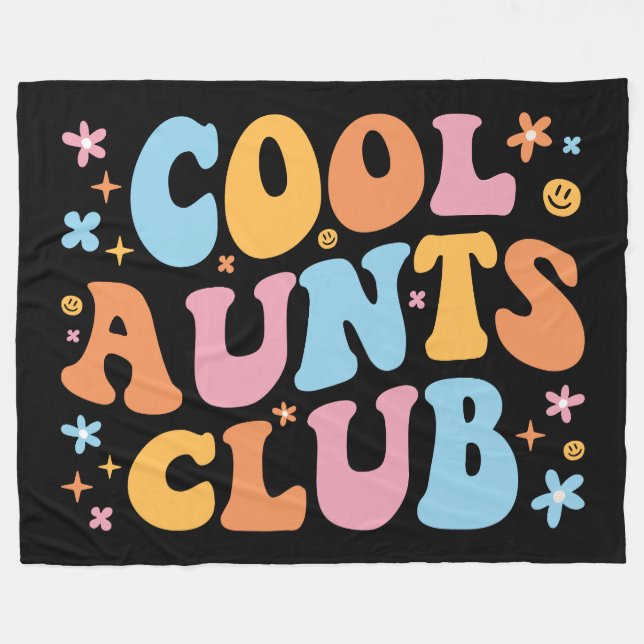 Coole Tanten Club III Fleecedecke (Vorderseite (Horizontal))
