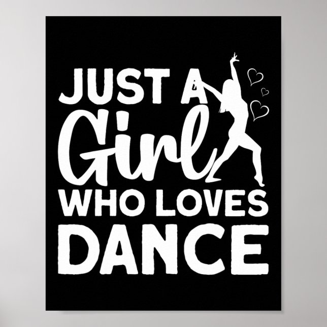 Coole Tanzkunst Teen Girl Jazz Dancing Cl Poster (Vorne)