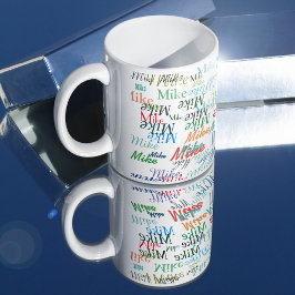 Coole Tasse farbenfroher Namen