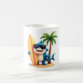 Coole Tasse von Surf Shark 🦈 Tropical Beach Coffe