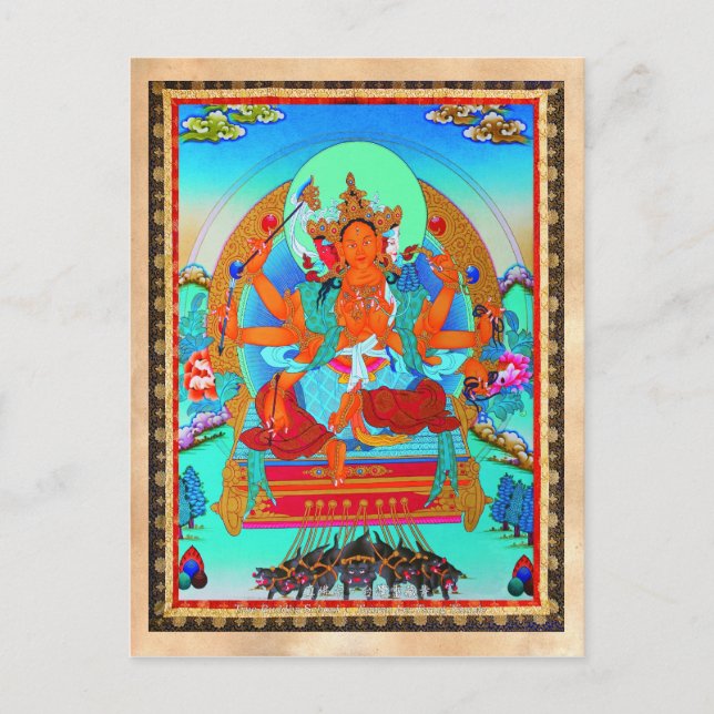 Coole Tätowierung des Tibetans Postkarte (Vorderseite)