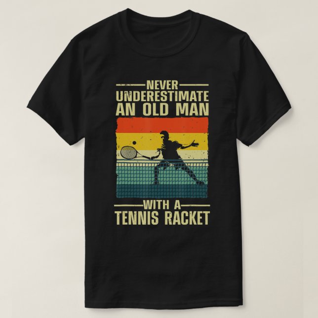 Coole Tennis-Art für Großvater T-Shirt (Design vorne)