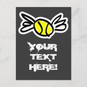 Coole Tennis-Karten-Einladung personalisiert! Postkarte
