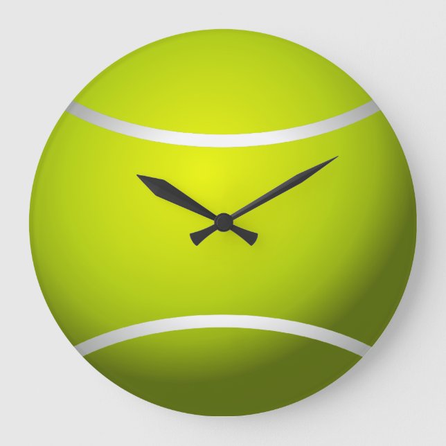 Coole Tennis-Uhr #2 Große Wanduhr (Vorderseite)