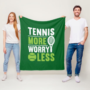 Coole Tennis-Wortkunst Fleecedecke