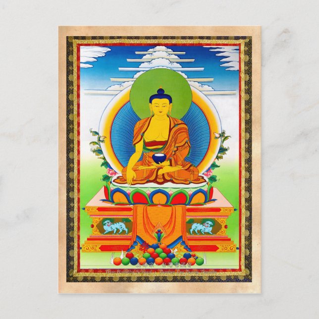 Coole Thangka-Tätowierung Aksobhya Postkarte (Vorderseite)