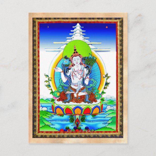 Coole Thangka-Tattoo Bhogavati Postkarte (Vorderseite)