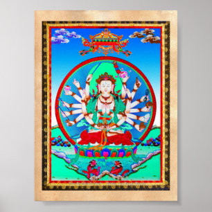 Coole Thangka-Tattoo Cundhi Bodhisattva Poster