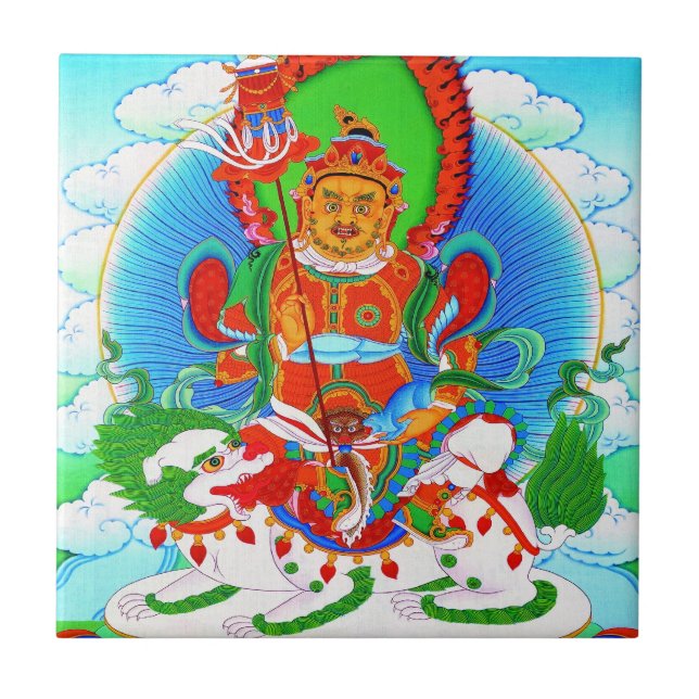 Coole Thangka-Tattoo Vaishravana Fliese (Vorderseite)