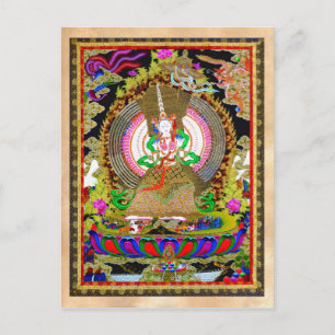 Coole Thangka Usnisa Sitatapatra Postkarte