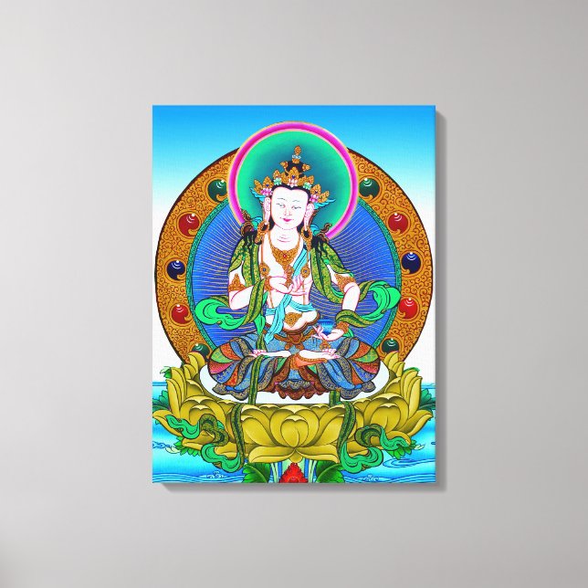 Coole Thangka Vajrasattva Tattoo mandala Leinwanddruck (Vorderseite)