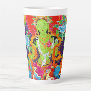 Coole tibetische Thangka grüne Tara Gott tattoo le Milchtasse