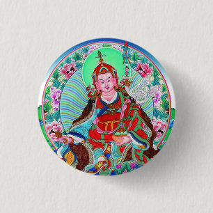 Coole Tibetthangka Padmasambhava Button