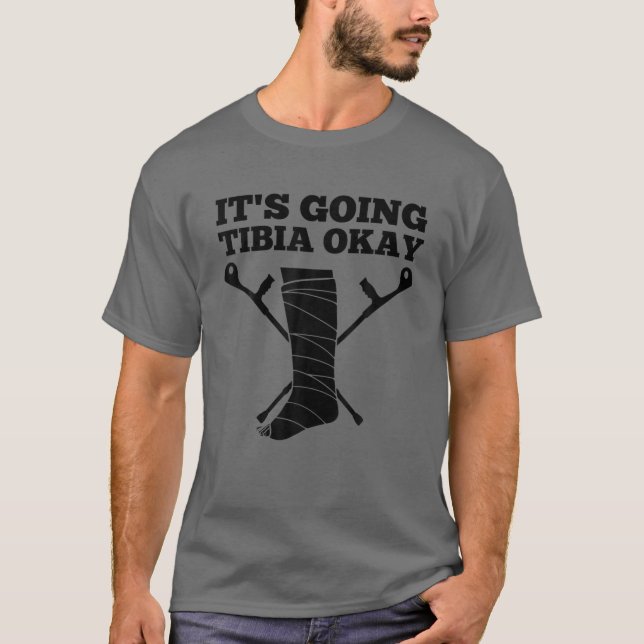 Coole Tibia Männer Frauen zerbrochen Leng Knöchelf T-Shirt (Vorderseite)