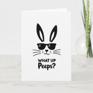 Coole Tier-What-Up-Peeps-Karte Karte