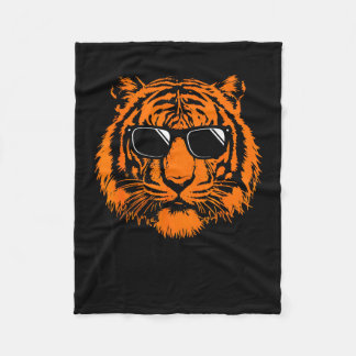 Coole Tiger-Sonnenbrille Grafik Wildtier-Design Fleecedecke