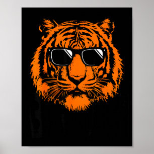 Coole Tiger-Sonnenbrille Grafik Wildtier-Design Poster