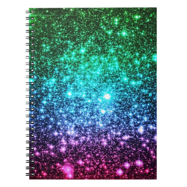 Coole Tones Galaxy Ombre Notizblock (Vorderseite)
