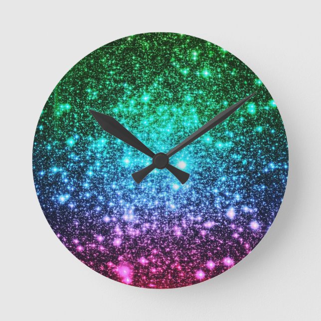 Coole Tones Galaxy Ombre Runde Wanduhr (Vorderseite)