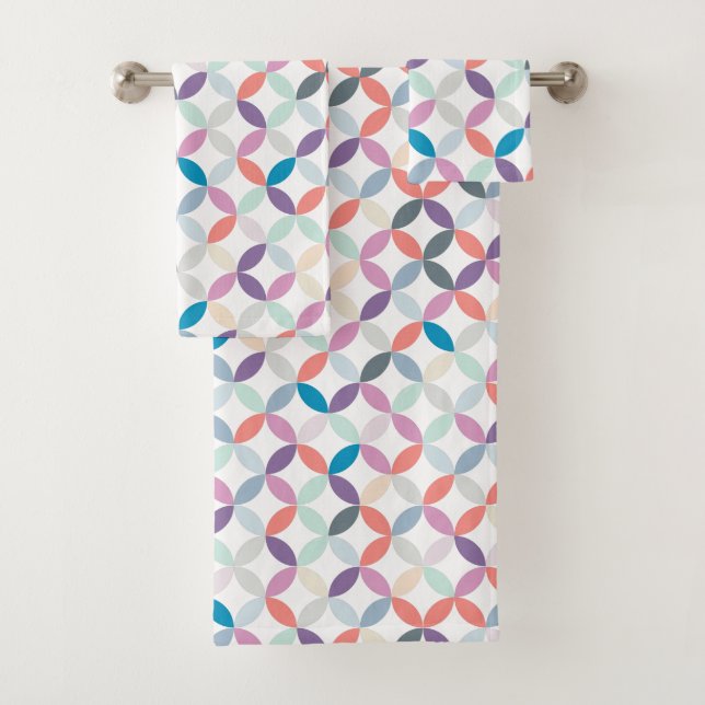 Coole Tonfarben mit kreisförmigem Quarzmuster Badhandtuch Set (Insitu)