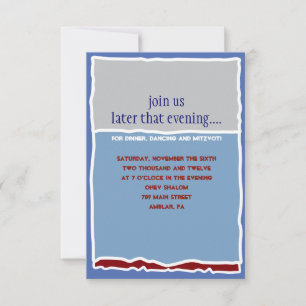 Coole Torah Themed Bar Bat Mitzvah Party Einladung