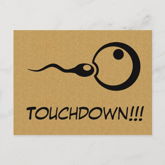 Coole Touchdown-Schwangerschaft Postkarte (Vorderseite)