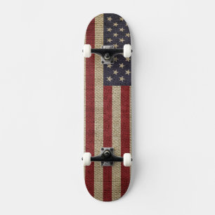 Coole trendige Amerika-Fahne, die sich durch ihre  Skateboard