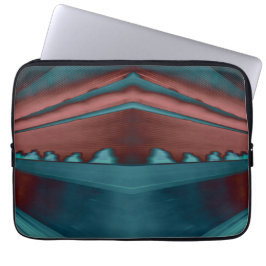 Coole, trendige futuristische Kunstwerke in Rot un Laptopschutzhülle