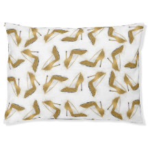 Coole trendige Imitate Gold Glitzer High Heels Sch