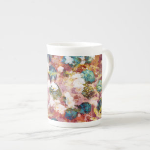 Coole, trendige Kunst der romantischen Blume Prozellantasse