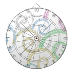 Coole, trendige, moderne Wellenwasser-Farbbürsten Dartscheibe