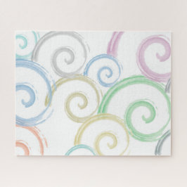 Coole, trendige, moderne Wellenwasser-Farbbürsten Puzzle