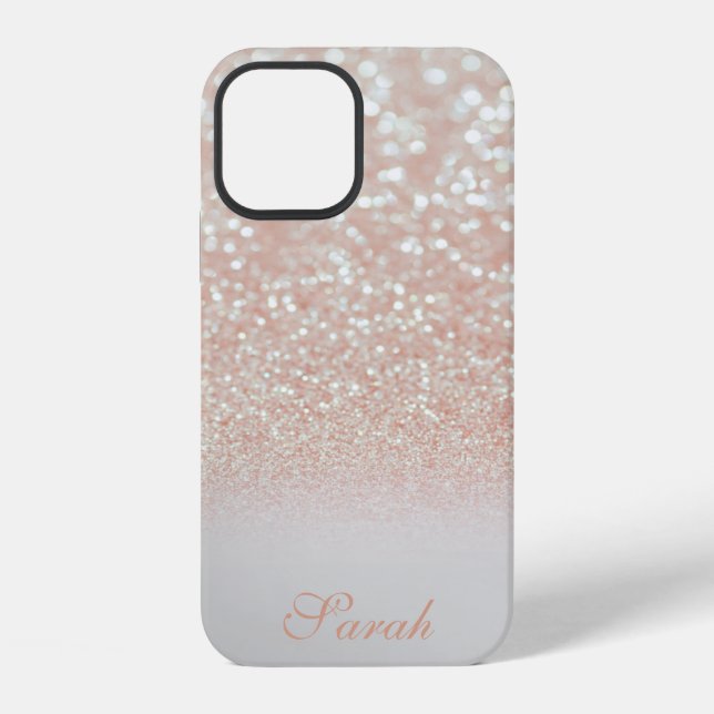 Coole trendige rosa funkelnde Case-Mate iPhone-Hül iPhone Hülle (Rückseite)