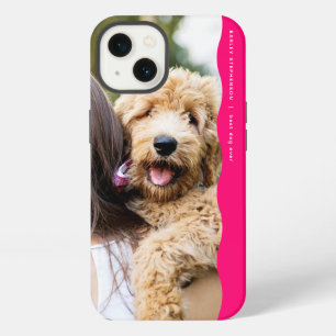 Coole trendige rosa wellige Kante ein Foto iPhone 13 Hülle