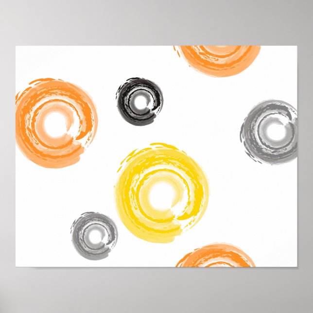 Coole, trendige, urbane, moderne Malpinselkunst Poster (Vorne)
