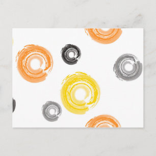 Coole, trendige, urbane, moderne Malpinselkunst Postkarte