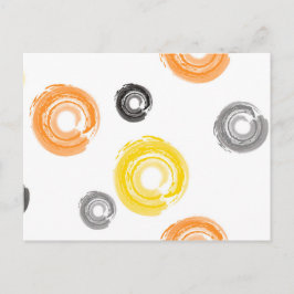 Coole, trendige, urbane, moderne Malpinselkunst Postkarte