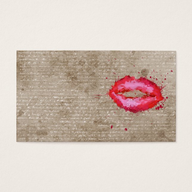 Coole trendige Vintage Aquarelllips Spritzer (Vorderseite)