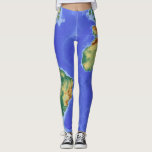 Coole trendy Karte des Weltmusters Leggings<br><div class="desc">Moderne coole trendy Karte der Welt,  die Erde,  legging Muster.</div>