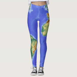 Coole trendy Karte des Weltmusters Leggings