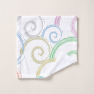 Coole, trendy, moderne Wellenwasserfarbbürsten Waschlappen