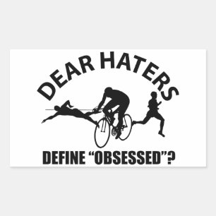 Coole TRIATHLON-Designs Rechteckiger Aufkleber