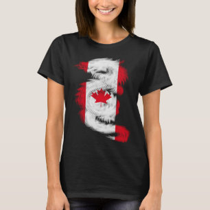 Coole Trippy-Drache EDM-Raves Techno Kanada Canadi T-Shirt