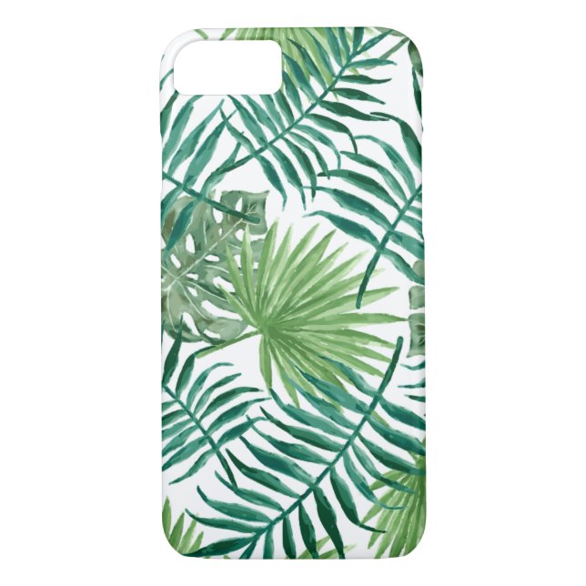 Coole tropische Palm-Blätter Design Handy Case (Rückseite)