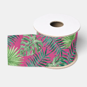 Coole tropische Palmen Blätter Design Gros Grain R Ripsband