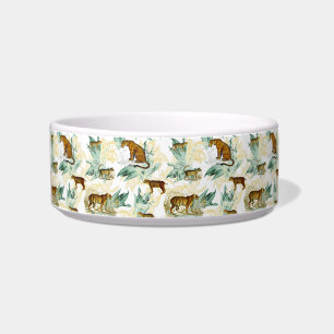 Coole tropische Safari Wildkatzen Tiger Leopard Napf