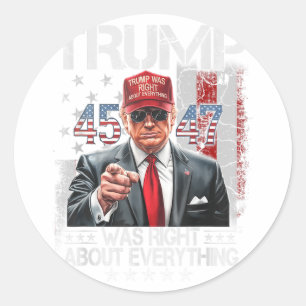 Coole Trump hatte recht über alles Amerikanische Runder Aufkleber